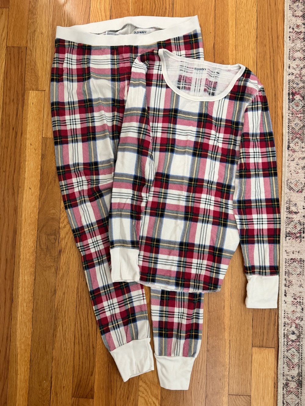 Old Navy Plaid Thermal Pajama Set